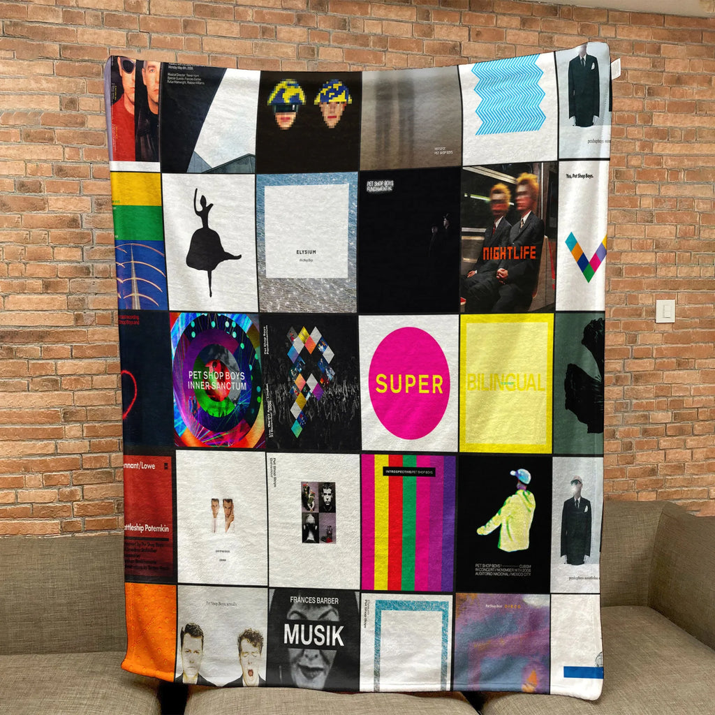Pet Shop Boys Sherpa Blanket - A Synth-Pop Icon Tribute for True Fans