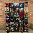 Van Halen Albums Collage Sherpa Blanket - Unique Tribute for Hard Rock Fans