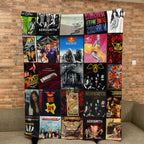 Aerosmith Albums Collage Sherpa Blanket - A Rock 'n' Roll Legacy for True Fans