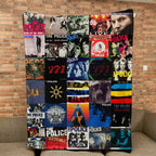 The Police Albums Collage Sherpa Blanket - A Tribute to Timeless New Wave Icons