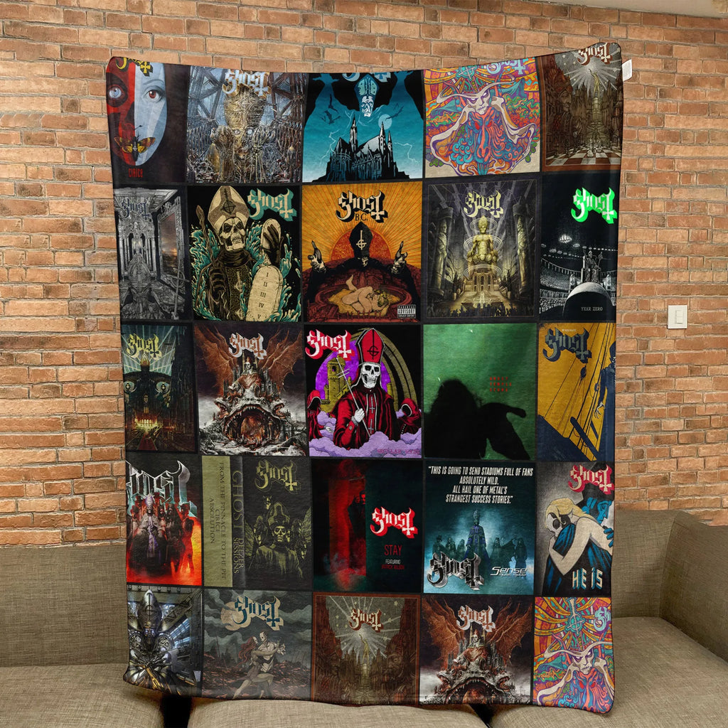 Ghost Sherpa Blanket - Dark Art & Metal Warmth Wrapped in Iconic Album Imagery