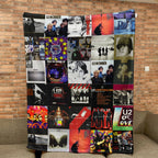 U2 Albums Collage Sherpa Blanket - A Journey Through Decades of Anthemic Rock