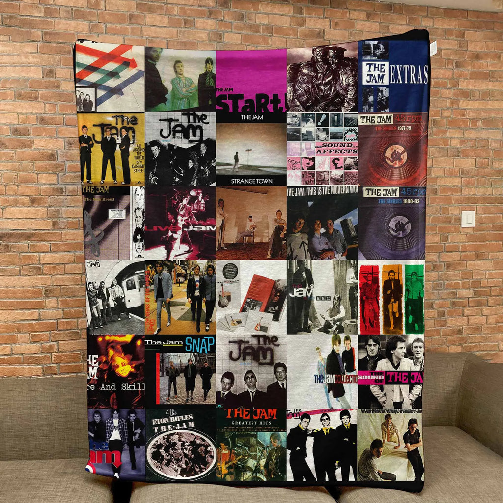 The Jam Albums Collage Sherpa Blanket - A Unique Christmas Find for True Fans