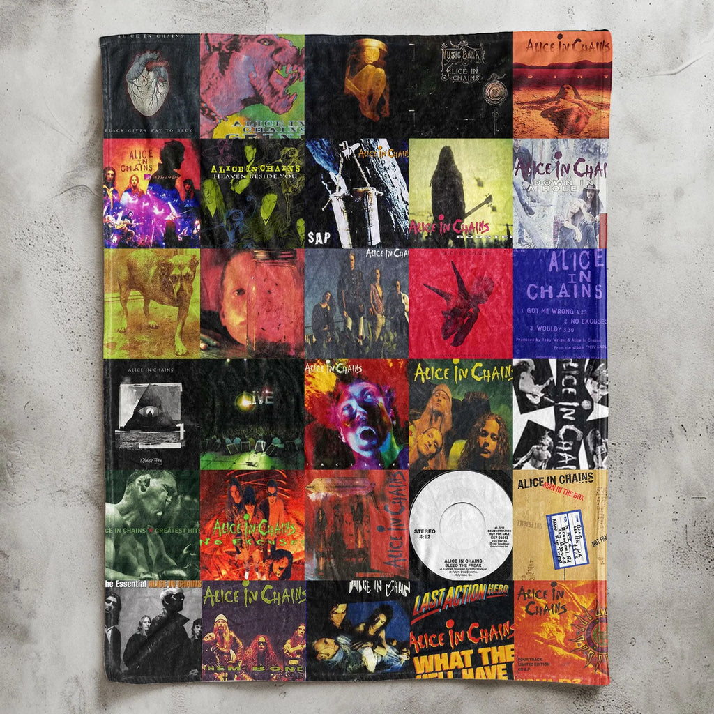 Alice In Chains Sherpa Blanket - Grunge Warmth Wrapped in Iconic Album Art