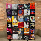 The Cure Albums Collage Sherpa Blanket - A Unique Gift for Alternative Rock Fans