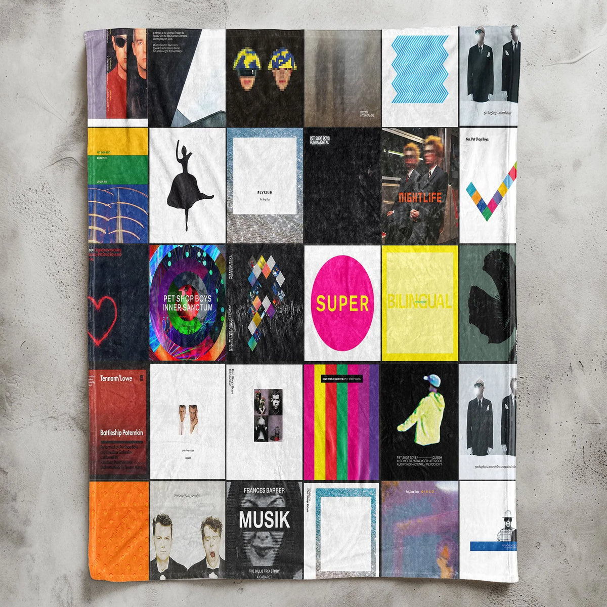 Pet Shop Boys Sherpa Blanket - A Synth-Pop Icon Tribute for True Fans