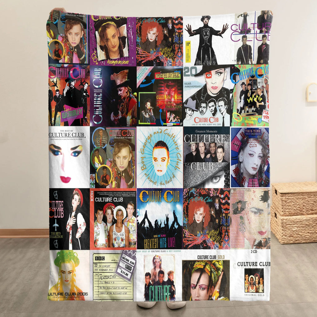 Culture Club Sherpa Blanket - A Vibrant Tribute to '80s Pop Icons