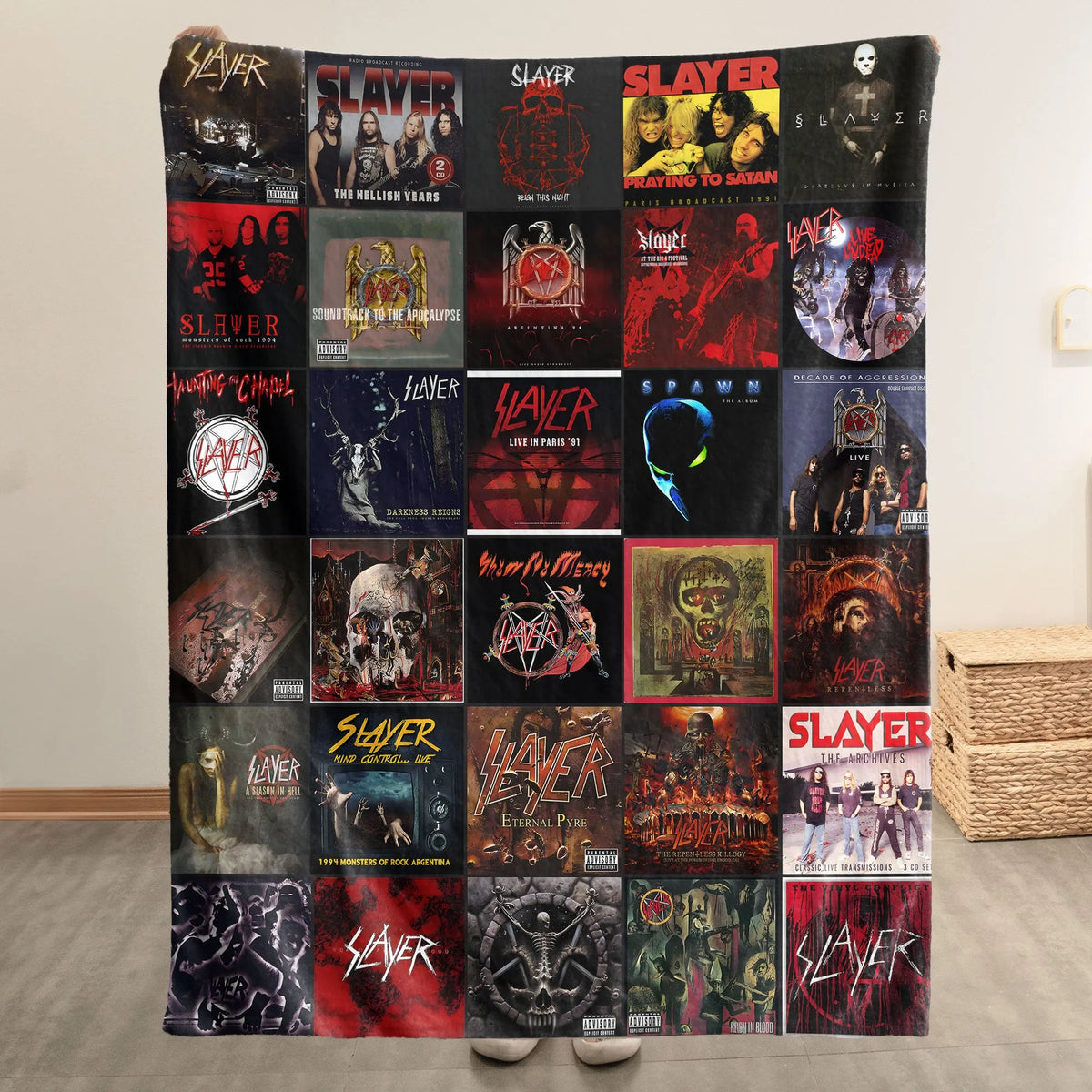 Slayer Sherpa Blanket - A Fierce Tribute to Metal Legends