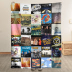 Yellowcard Albums Collage Sherpa Blanket - A Unique Find for Pop-Punk Nostalgia