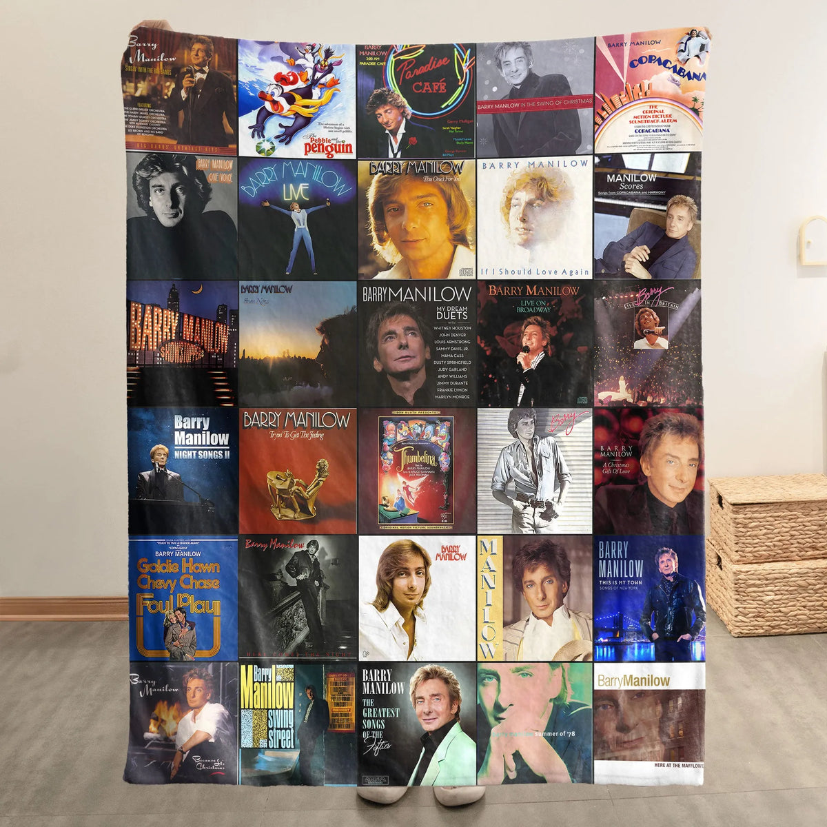 Barry Manilow Sherpa Blanket - A Cozy Tribute to Timeless Classics