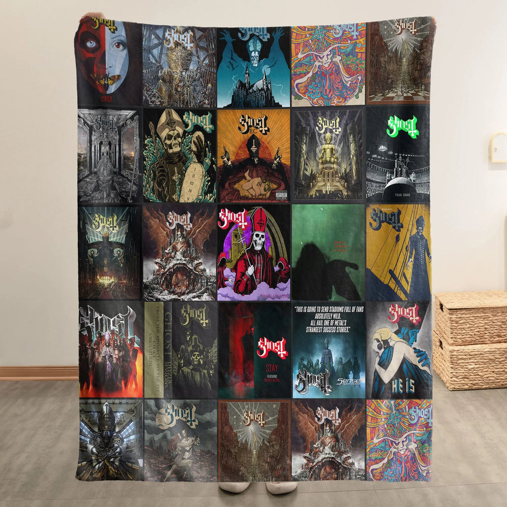 Ghost Sherpa Blanket - Dark Art & Metal Warmth Wrapped in Iconic Album Imagery