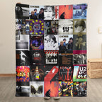 U2 Albums Collage Sherpa Blanket - A Journey Through Decades of Anthemic Rock