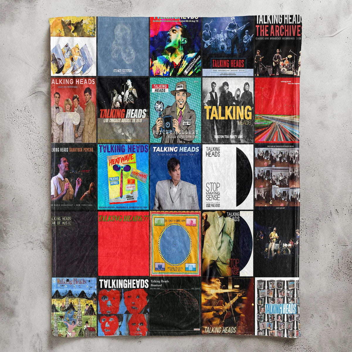 Talking Heads Sherpa Blanket - Art Rock Warmth Wrapped in Iconic Album Imagery