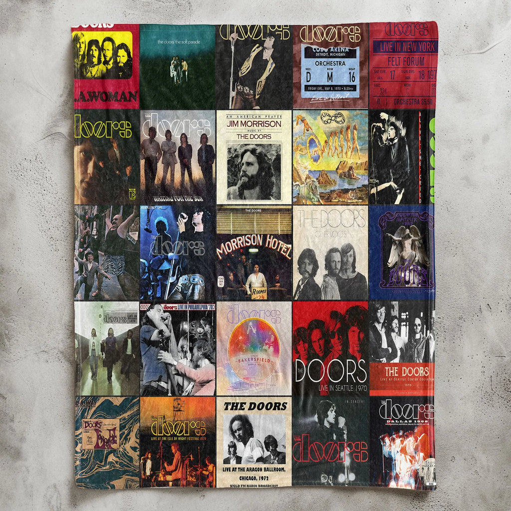 The Doors Sherpa Blanket - A Psychedelic Rock Tribute for True Fans