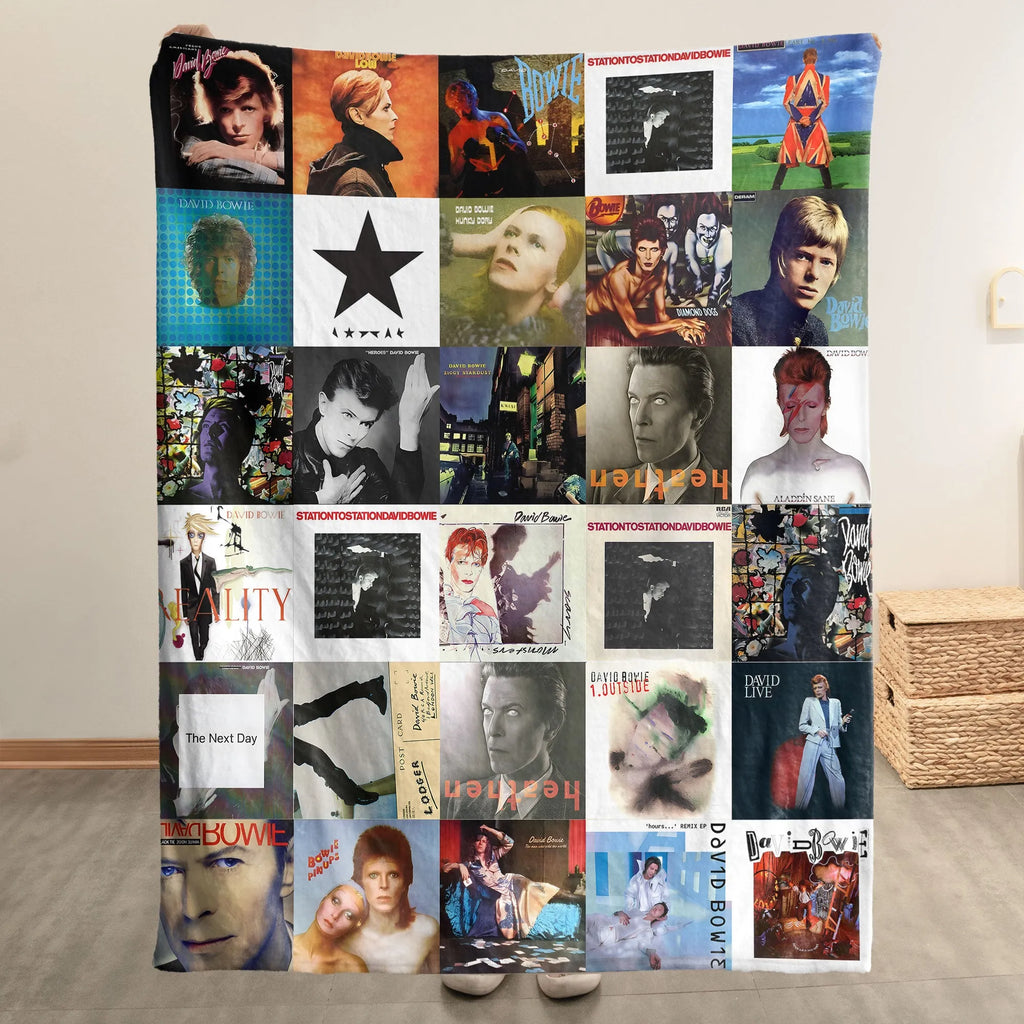 David Bowie Sherpa Blanket - A Cosmic Tribute to the Man Who Rewrote Music