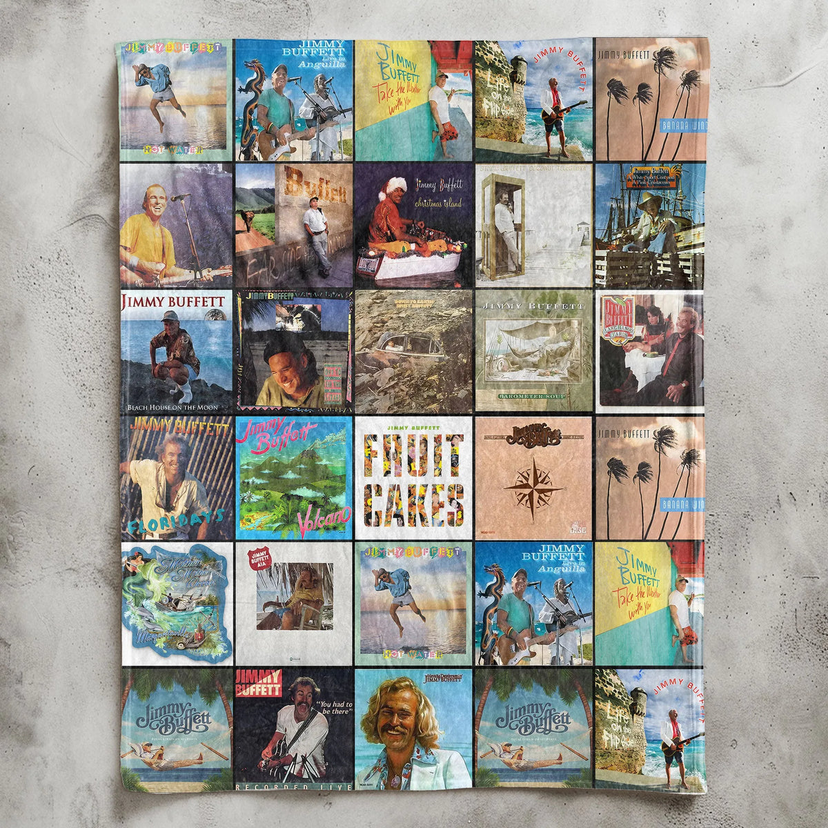 Jimmy Buffett Sherpa Blanket - A Cozy Escape to Island Time