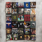 Van Halen Albums Collage Sherpa Blanket - Unique Tribute for Hard Rock Fans