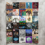 REO Speedwagon Albums Collage Sherpa Blanket - A Warm Throwback to Rock-s Golden Moments