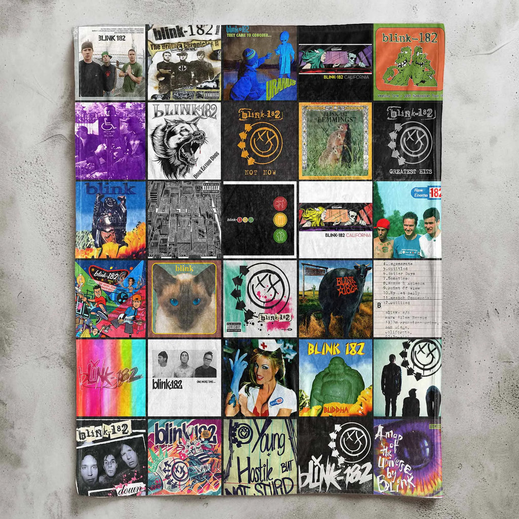 Blink-182 Sherpa Blanket - Pop-Punk Comfort for True Fans
