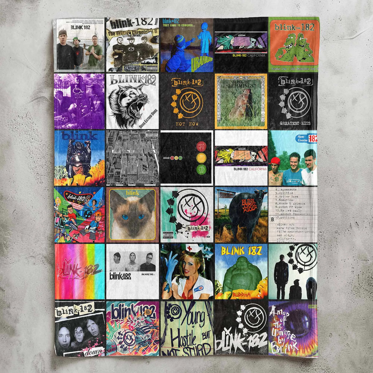Blink-182 Sherpa Blanket - Pop-Punk Comfort for True Fans