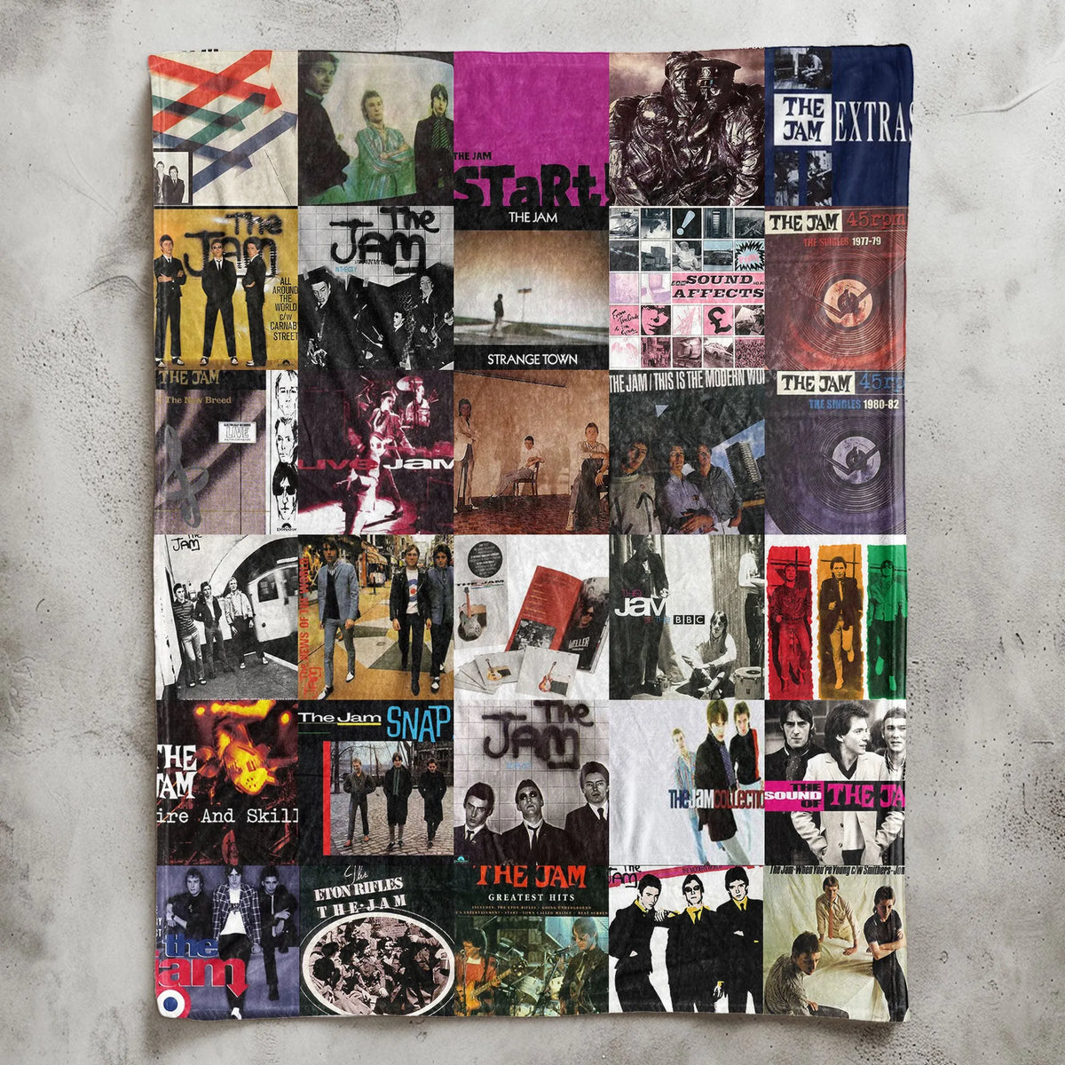 The Jam Albums Collage Sherpa Blanket - A Unique Christmas Find for True Fans