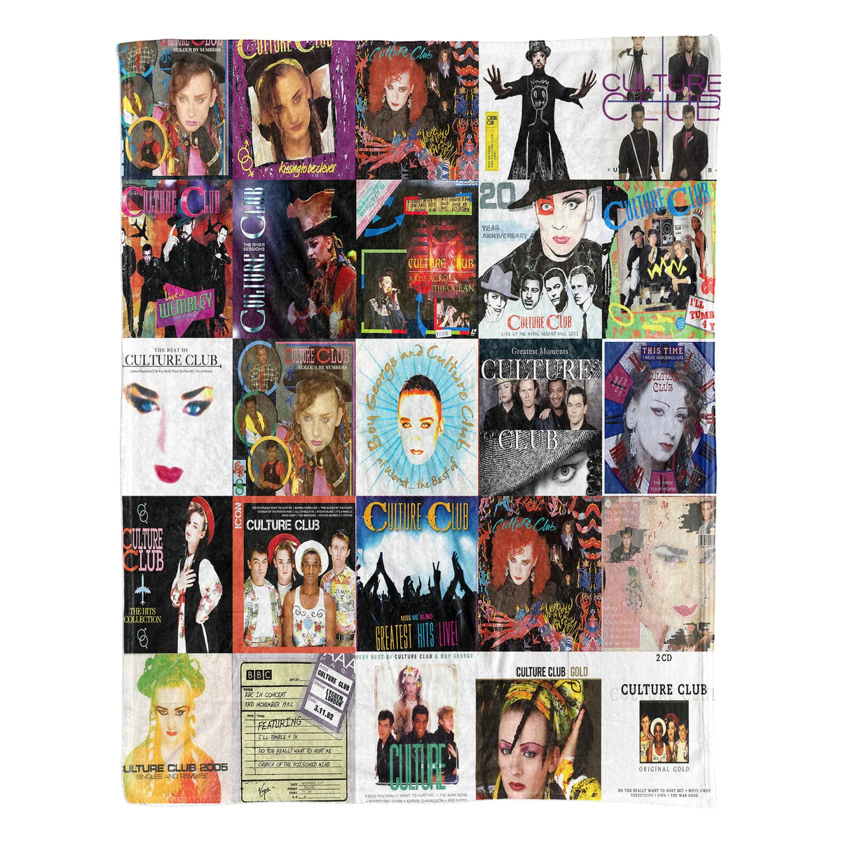 Culture Club Sherpa Blanket - A Vibrant Tribute to '80s Pop Icons