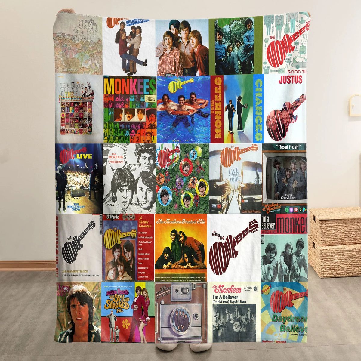 The Monkees Sherpa Blanket - Retro Pop Warmth Wrapped in Iconic Album Art