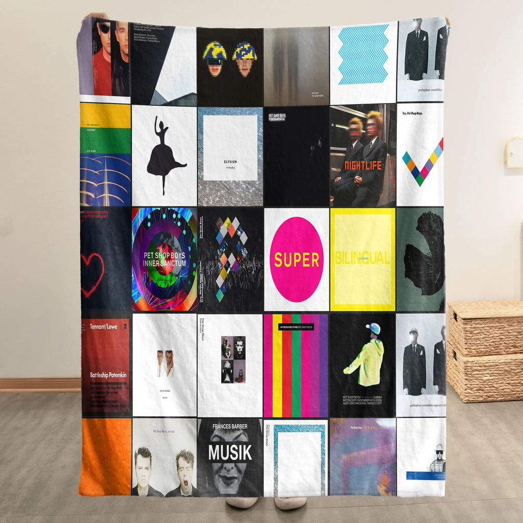 Pet Shop Boys Sherpa Blanket - A Synth-Pop Icon Tribute for True Fans