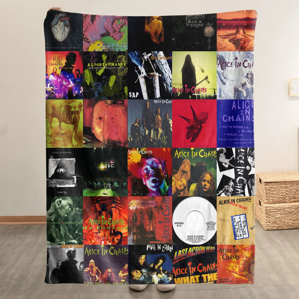 Alice In Chains Sherpa Blanket - Grunge Warmth Wrapped in Iconic Album Art