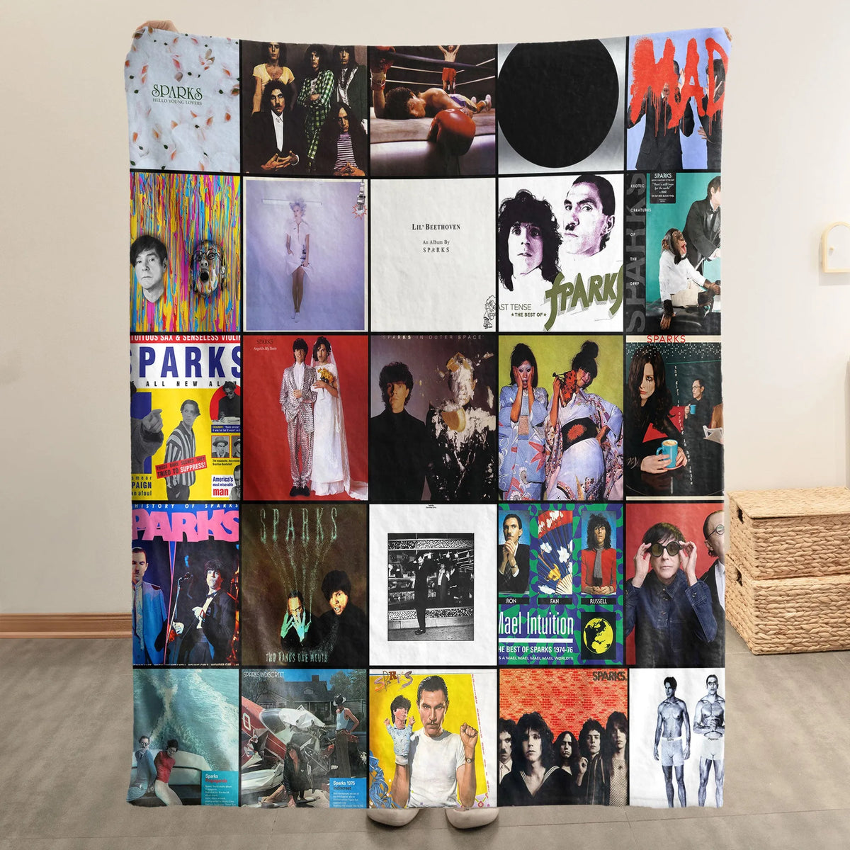 Sparks Sherpa Blanket - A Cozy Tribute to Iconic Art & Eccentric Style