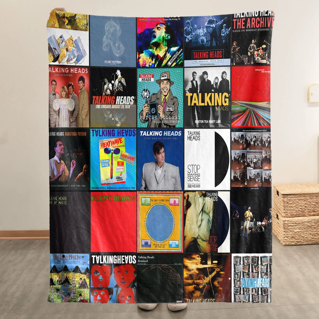 Talking Heads Sherpa Blanket - Art Rock Warmth Wrapped in Iconic Album Imagery