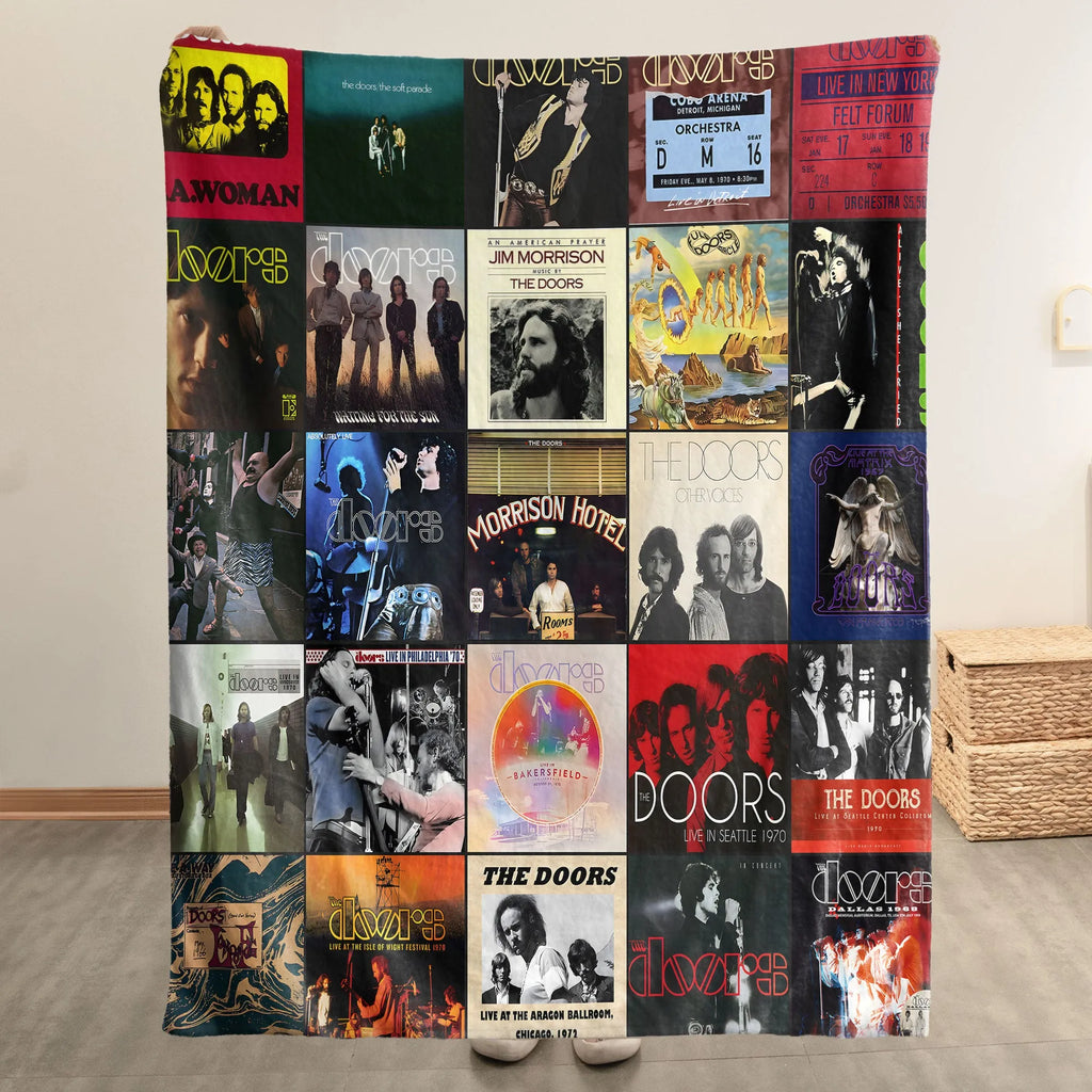 The Doors Sherpa Blanket - A Psychedelic Rock Tribute for True Fans
