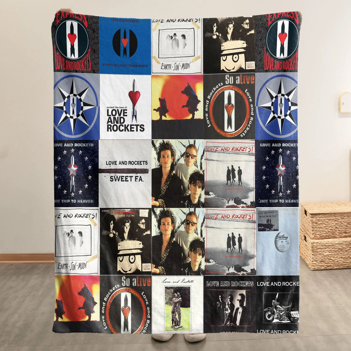 Love and Rockets Sherpa Blanket - A Darkwave & Alt-Rock Tribute for True Fans