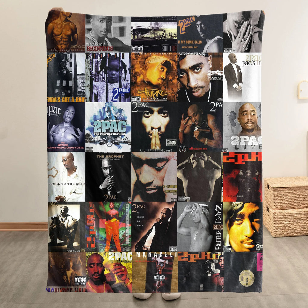 2Pac Sherpa Blanket - West Coast Legend Warmth Wrapped in Iconic Album Art