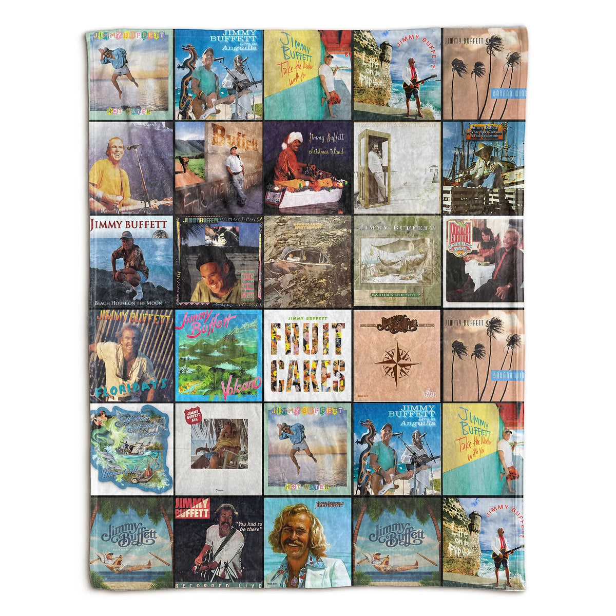 Jimmy Buffett Sherpa Blanket - A Cozy Escape to Island Time