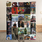 Johnny Cash Albums Collage Sherpa Blanket - A Warm Tribute to The Man in Black