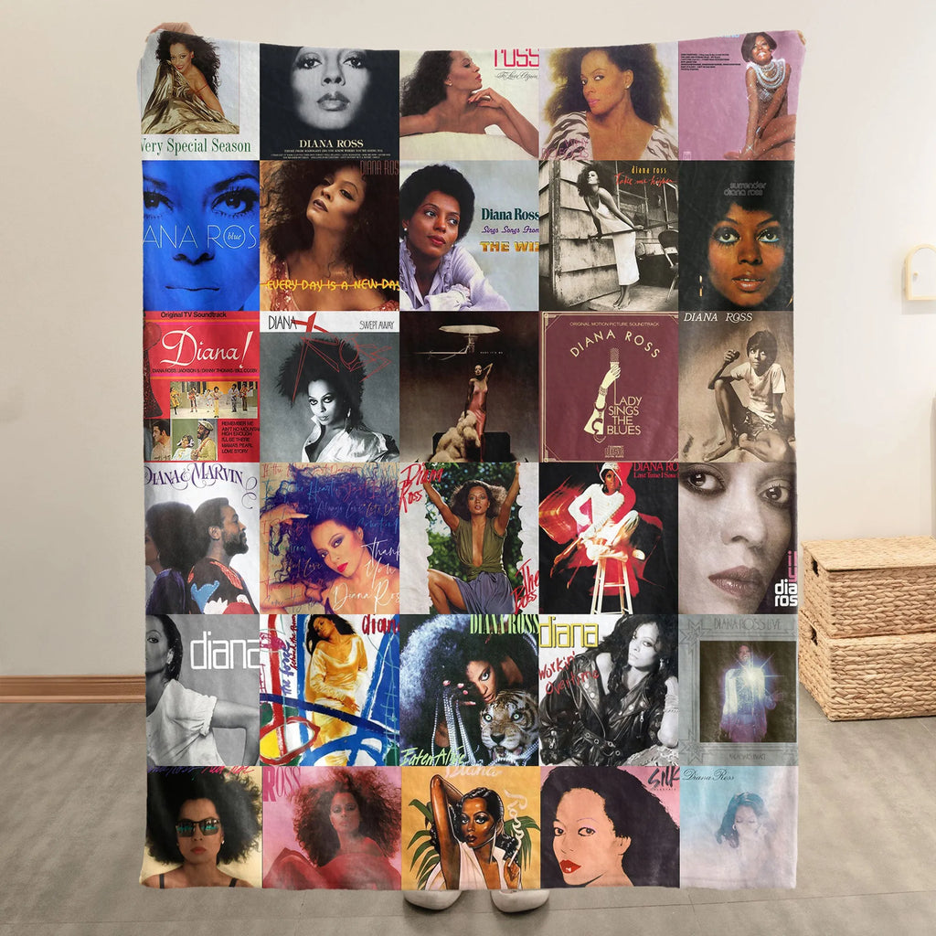 Diana Ross Sherpa Blanket - A Soul & Motown Icon Wrapped in Comfort