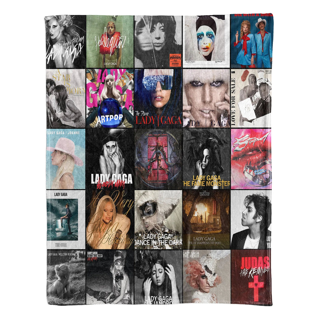 Lady Gaga Sherpa Blanket - A Bold Pop-Art Tribute for True Fans