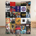 Bee Gees Albums Collage Sherpa Blanket - Timeless Pop & Disco Warmth Wrapped in Iconic Album Art