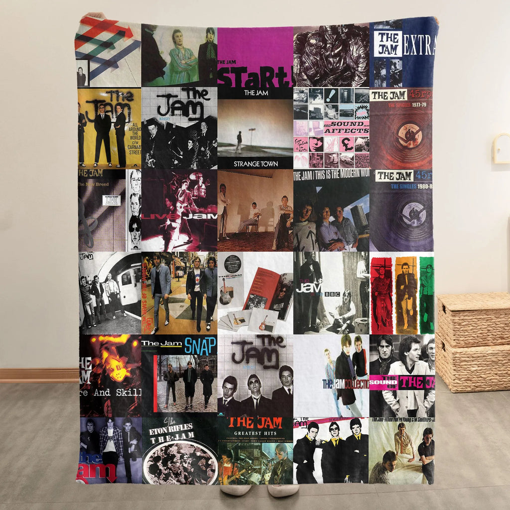 The Jam Albums Collage Sherpa Blanket - A Unique Christmas Find for True Fans