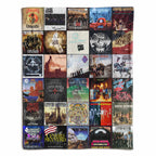 Lynyrd Skynyrd Albums Collage Sherpa Blanket - A Southern Rock Legacy in Every Stitch