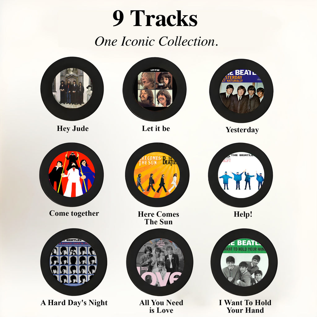 The Beatles Vinyl Record Refrigerator Music Magnet - Christmas NFC Music Player Box Set for Fan