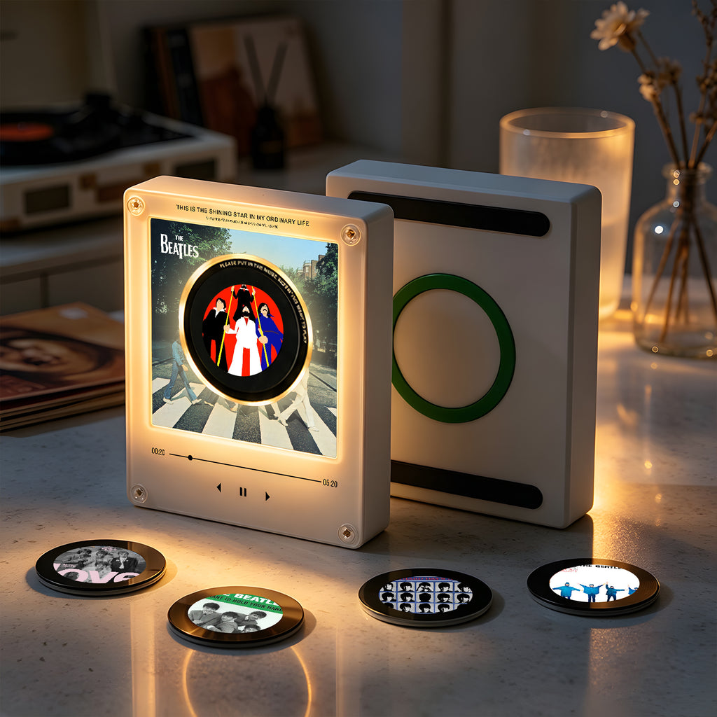The Beatles Vinyl Record Refrigerator Music Magnet - Christmas NFC Music Player Box Set for Fan