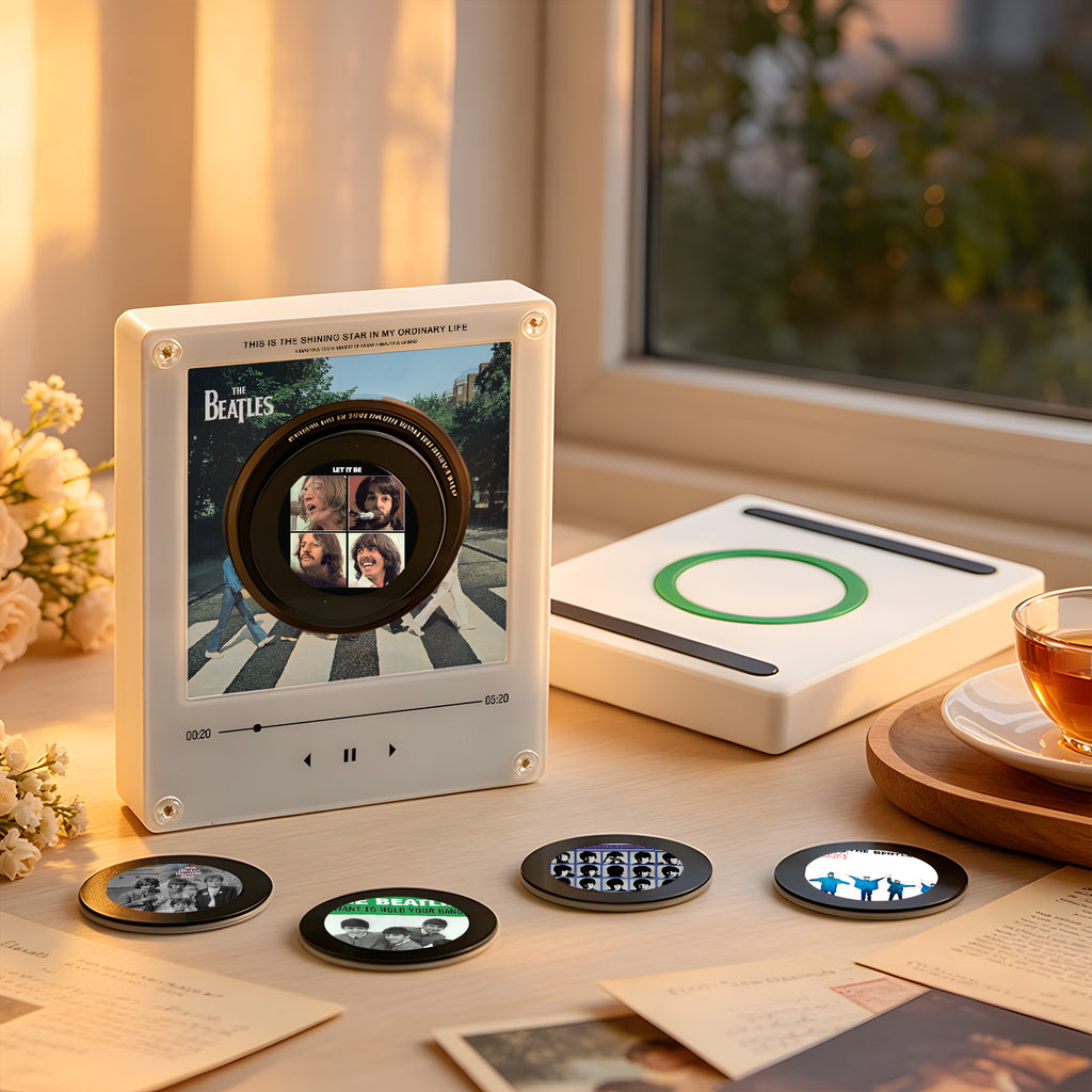 The Beatles Vinyl Record Refrigerator Music Magnet - Christmas NFC Music Player Box Set for Fan