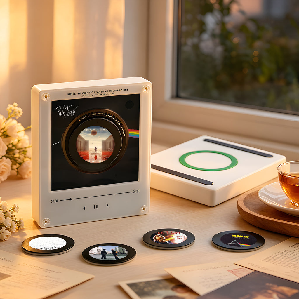 Pink Floyd Vinyl Record Refrigerator Music Magnet - Christmas NFC Music Player Box Set for Fan