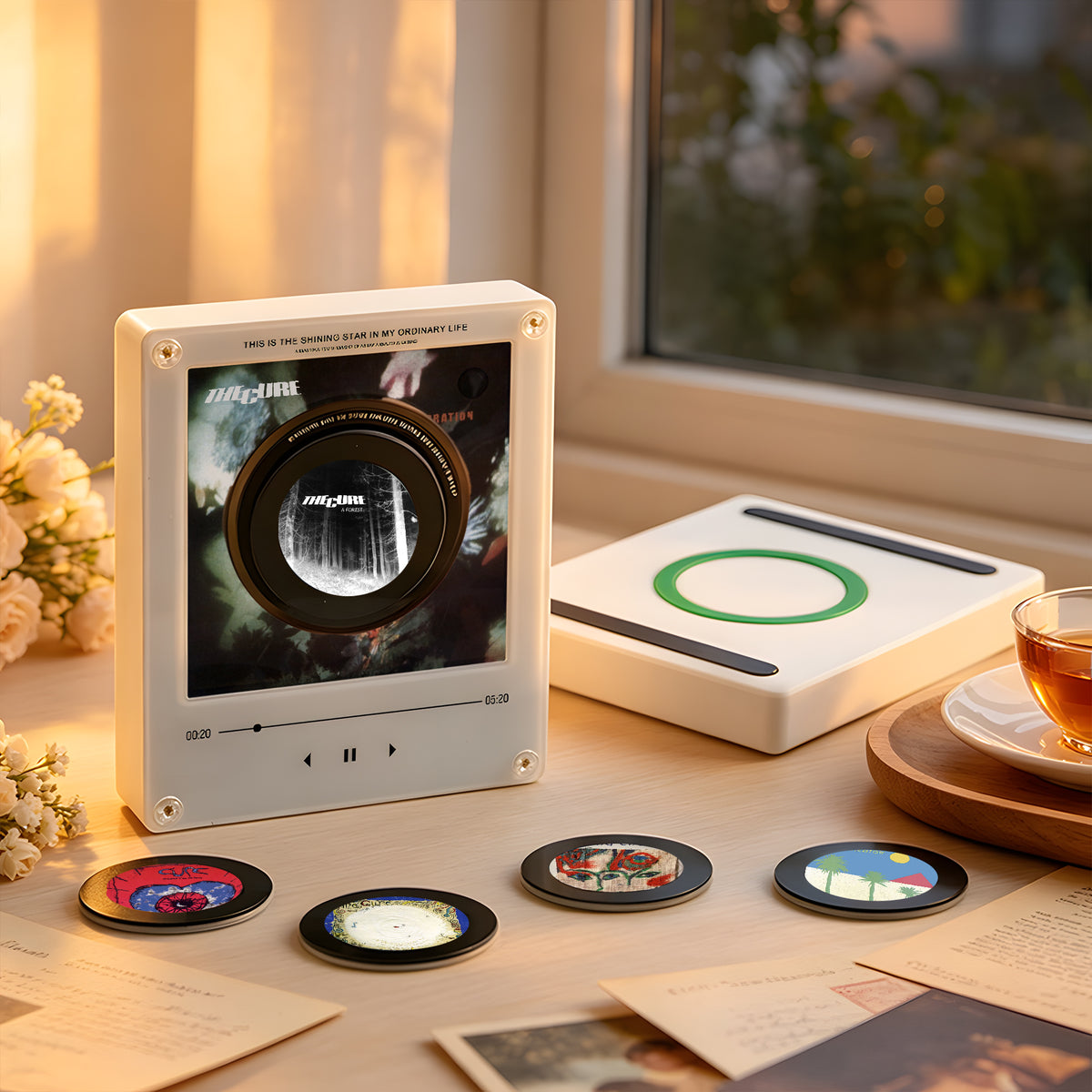 The Cure Vinyl Record Refrigerator Music Magnet - Christmas NFC Music Player Box Set for Fan