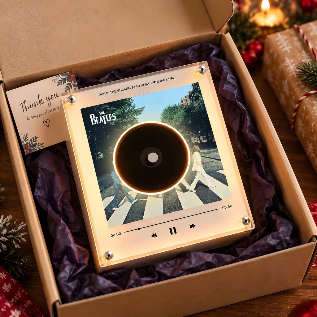 The Beatles Vinyl Record Refrigerator Music Magnet - Christmas NFC Music Player Box Set for Fan
