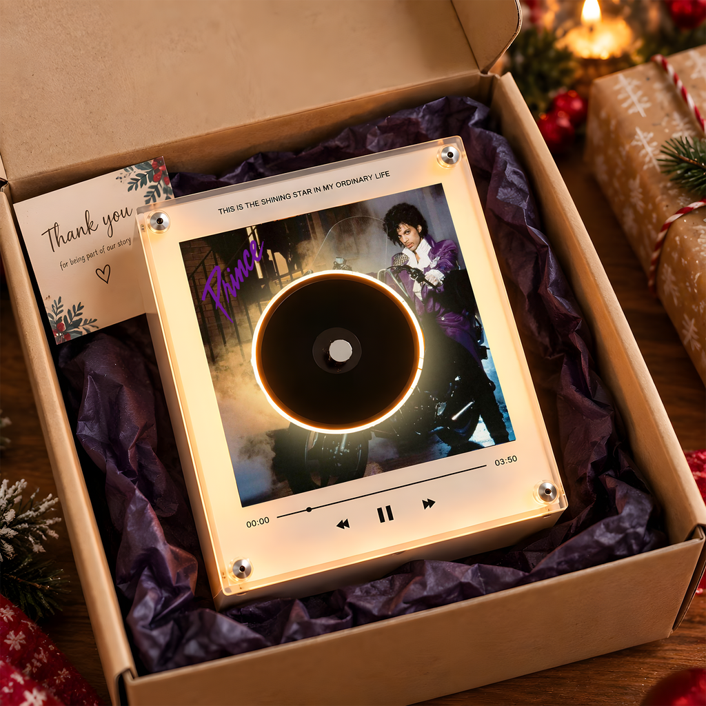 Prince Vinyl Record Refrigerator Music Magnet - Christmas NFC Music Player Box Set for Fan