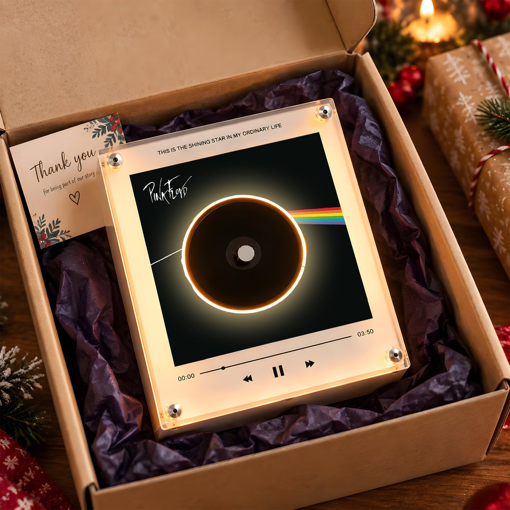 Pink Floyd Vinyl Record Refrigerator Music Magnet - Christmas NFC Music Player Box Set for Fan