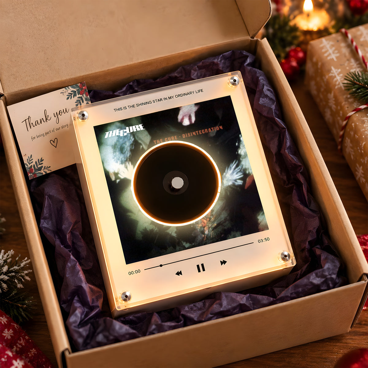 The Cure Vinyl Record Refrigerator Music Magnet - Christmas NFC Music Player Box Set for Fan